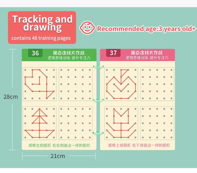 Tracing Trails Workbook for Kids Handwriting Activity Kit With Tracing Dry Erase Activity Boards and Crayon