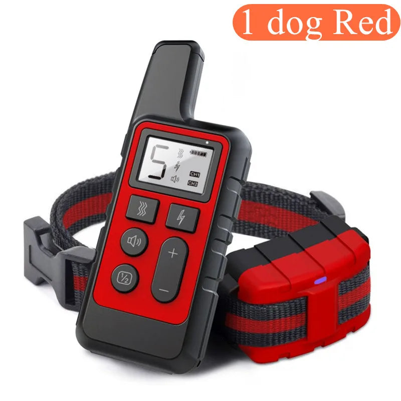 New 500m Waterproof Dog Training Collar Pet Remote Control Rechargeable Shock sound Vibration Dog Collar Remote Controller