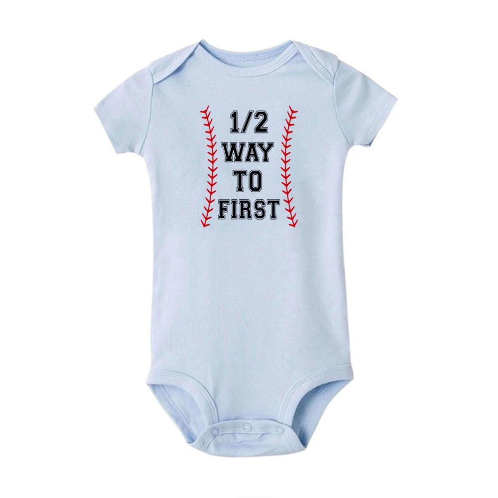 One half birthday rompers Half brithday shirt 1/2 Half Birthday one-piece Boy half birthday outfits Gender Neutral Baby Gift