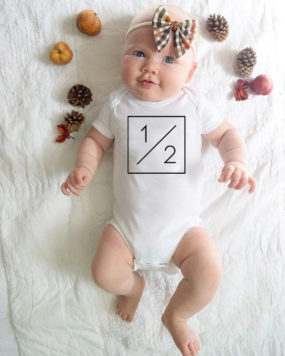 One half birthday rompers Half brithday shirt 1/2 Half Birthday one-piece Boy half birthday outfits Gender Neutral Baby Gift