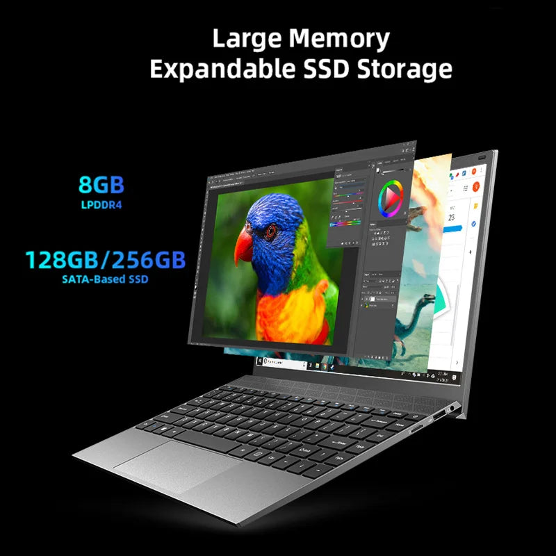Hot Sale Laptop 8+256gb SSD DDR3 Computer Laptop Notebook Computadora Portatil 14 Inch Business Laptop