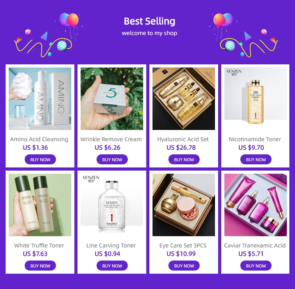 Blue Copper Peptide Repair Lyophilized Powder Box Freeze-dried Firming Essence Anti Aging Shrinks Pores Face Serum Skin Care Set