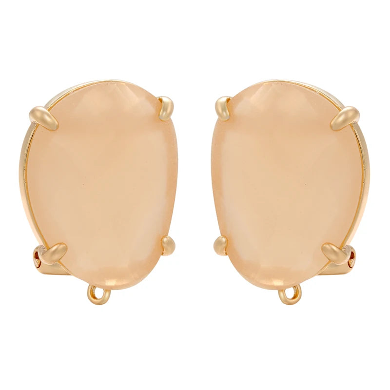 ZHUKOU 16x22mm high quality crystal cobblestone stud earrings for women earrings model:VE66