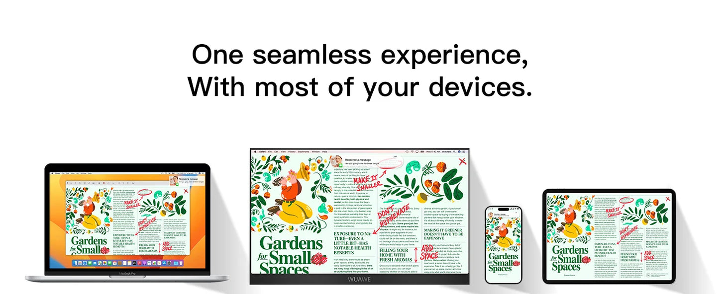 15.6 inch Portable Monitor for Laptop, 1080P 72 NTSC 100 sRGB USB C HDMI Travel External Second Computer Screen with HDR