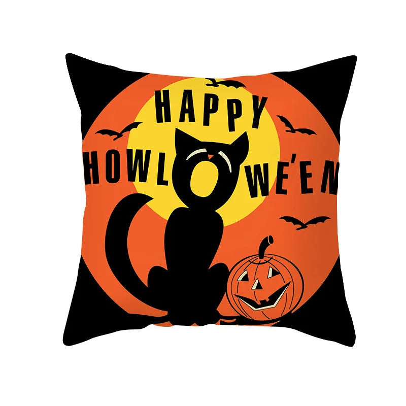 New Arrival Halloween Digital Print Cushion Cover Holiday Home Decoration Pillow Nordic Style Pillow Cover