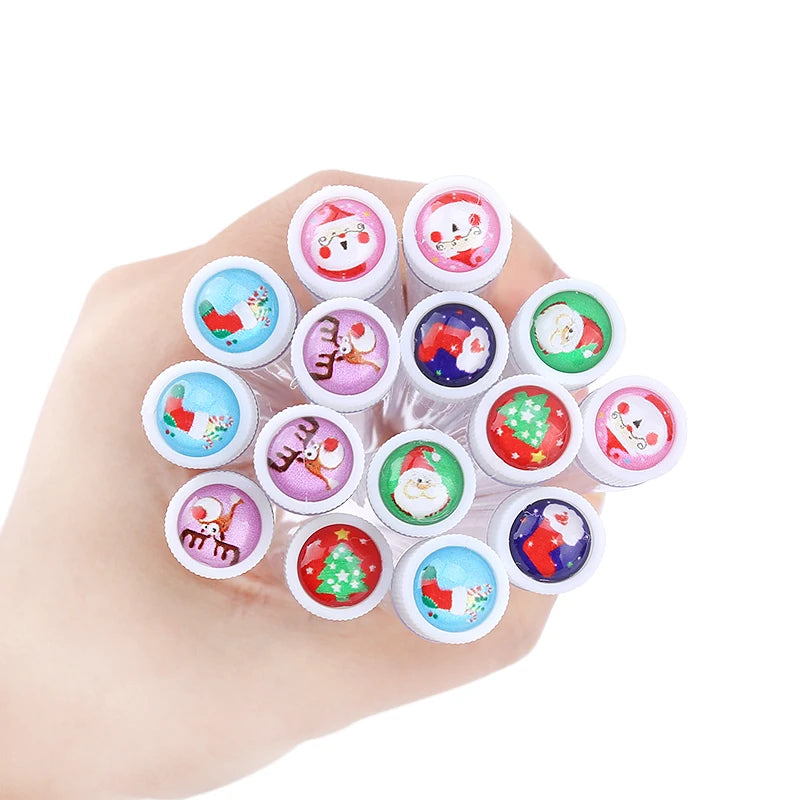 20/50pcs Reusable Christmas Eyelash Brush Tube False Mascara Wands Dust-proof Eyebrow Brush Container Lash Extension Makeup Tool