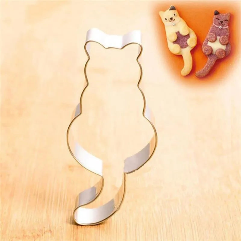 1 Piece Kitchen Cookie Cutter Cat Shaped Aluminium Mold Sugarcraft Cake Cookies Pastry Baking Cutter Mould Cake Decorating Tools
