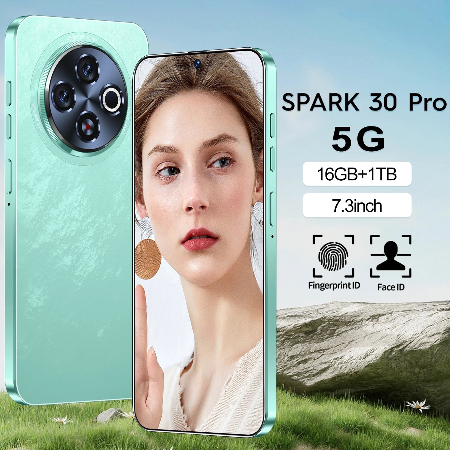 Techno Spark 30 Pro 5G Smartphone 108MP 8000mAh Android 14.0 Battery 16GB+1TB Storage Plus10-Core 5G Network Low Price Original