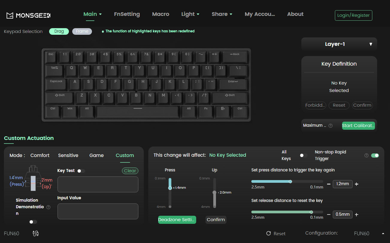 Akko MonsGeek FUN68 FUN60 PRO&MAX  HE Magnetic Keyboard 60% 65%Gaming Keyboards Rapid Trigger 8K Custom Keyboard Gamer Esports