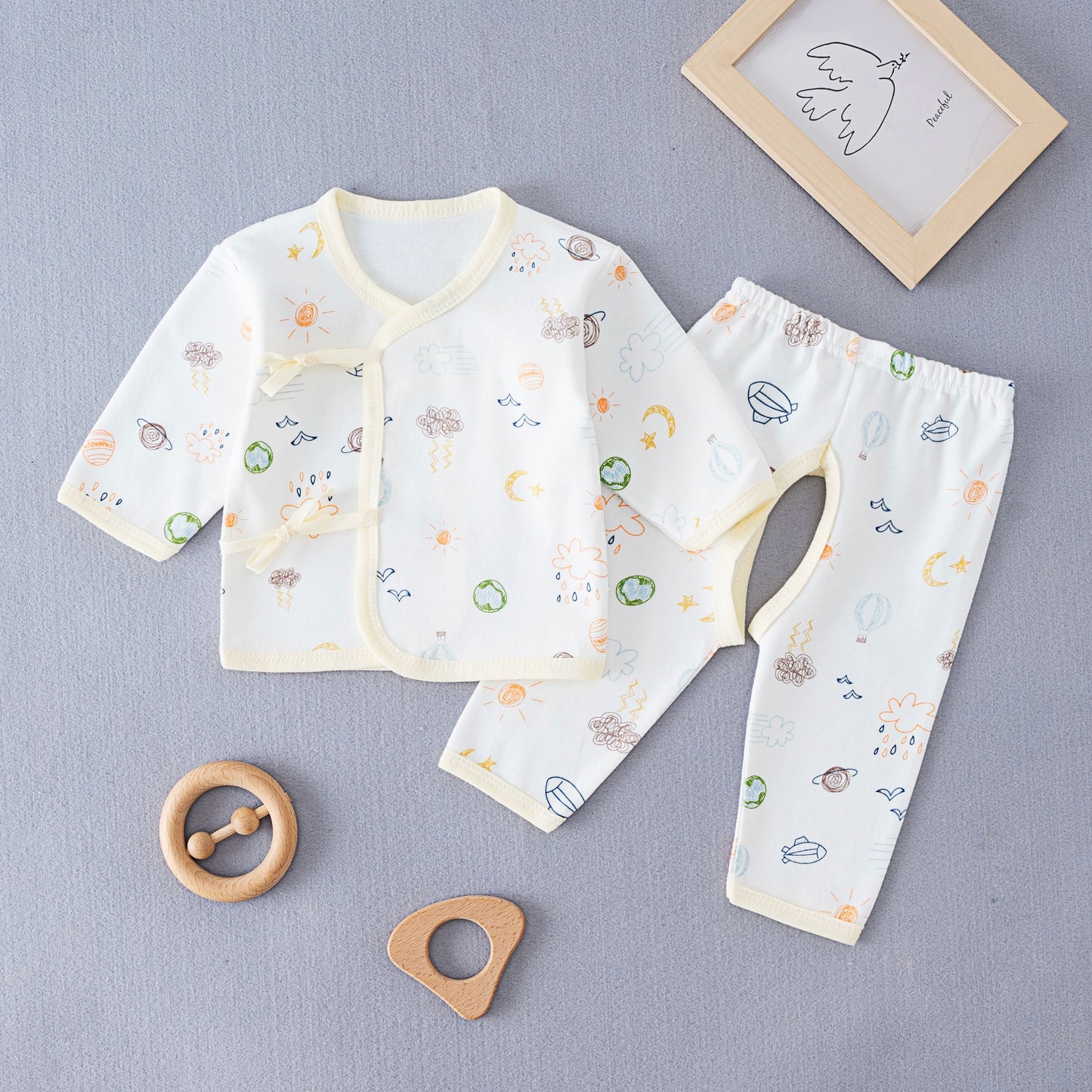 Gown Newborn Clothes 0-3 Months 6 Baby Cotton Underwear Summer Thin Newborn Baby Suit Spring & Fall