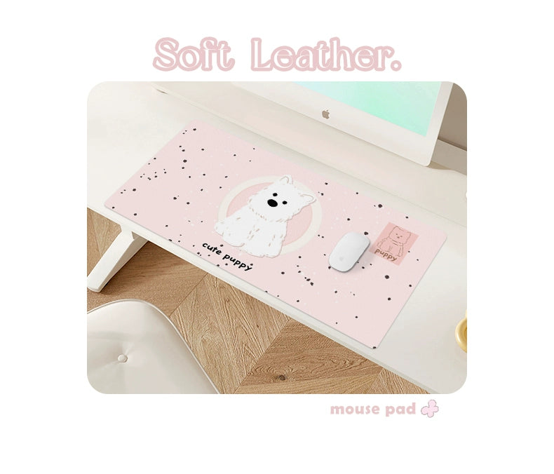 Huixiang Puppy Mouse Pad Oversized Girl Good-looking Office Computer Keyboard Desktop Station Table Mat Cute