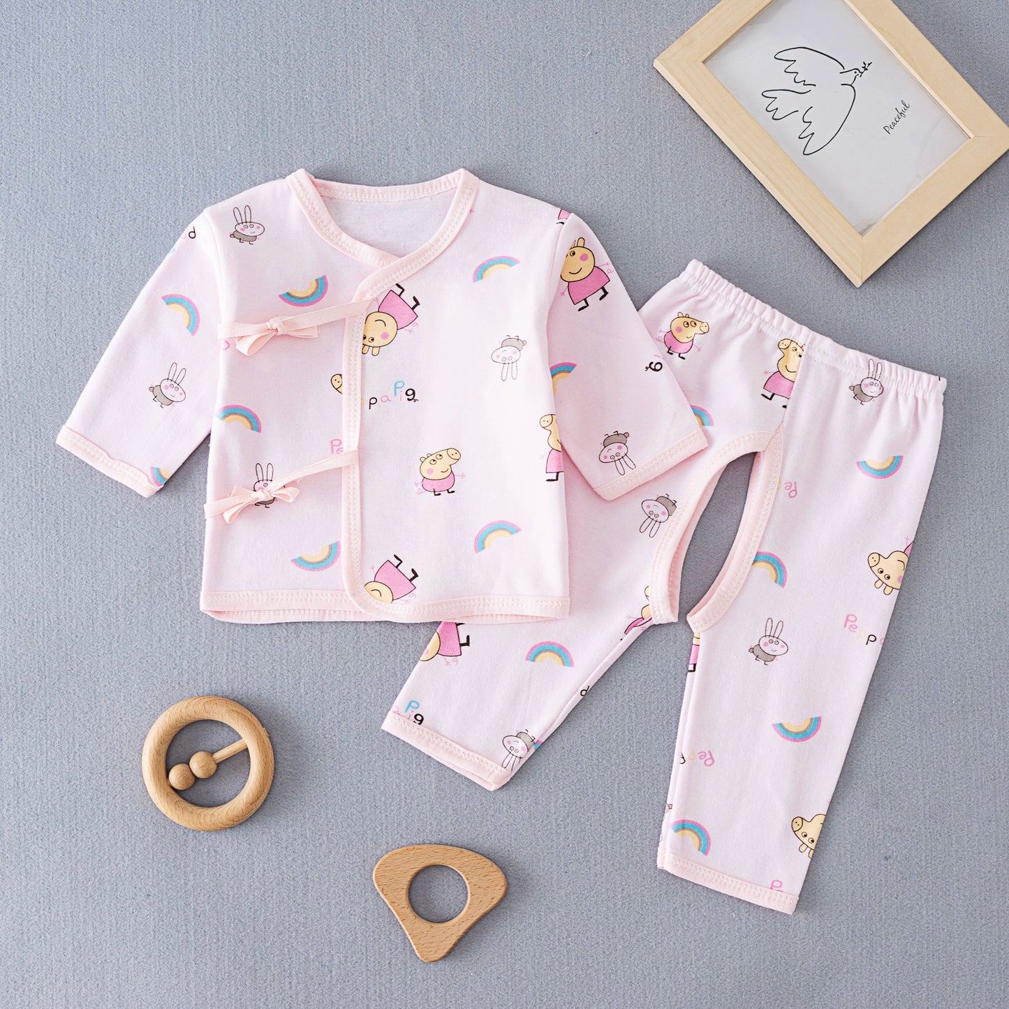 Gown Newborn Clothes 0-3 Months 6 Baby Cotton Underwear Summer Thin Newborn Baby Suit Spring & Fall