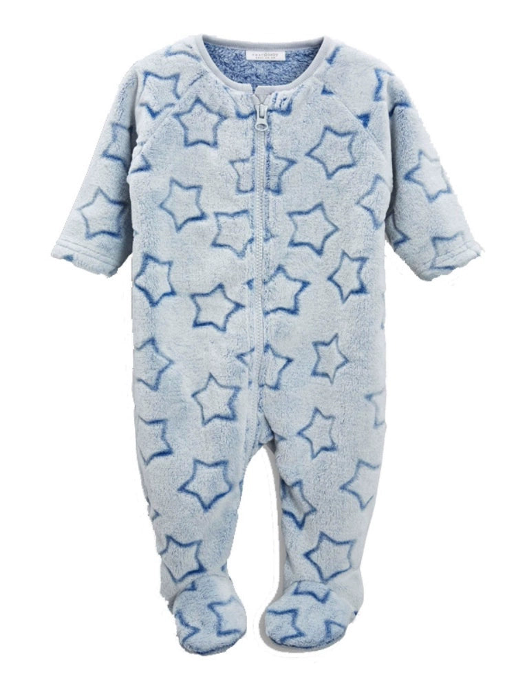 In Stock British next New Arrival Baby Fall and Winter Thick Coral Fleece Knitting Jumpsuit Romper Fleece-lined Jumpsuit Pajamas