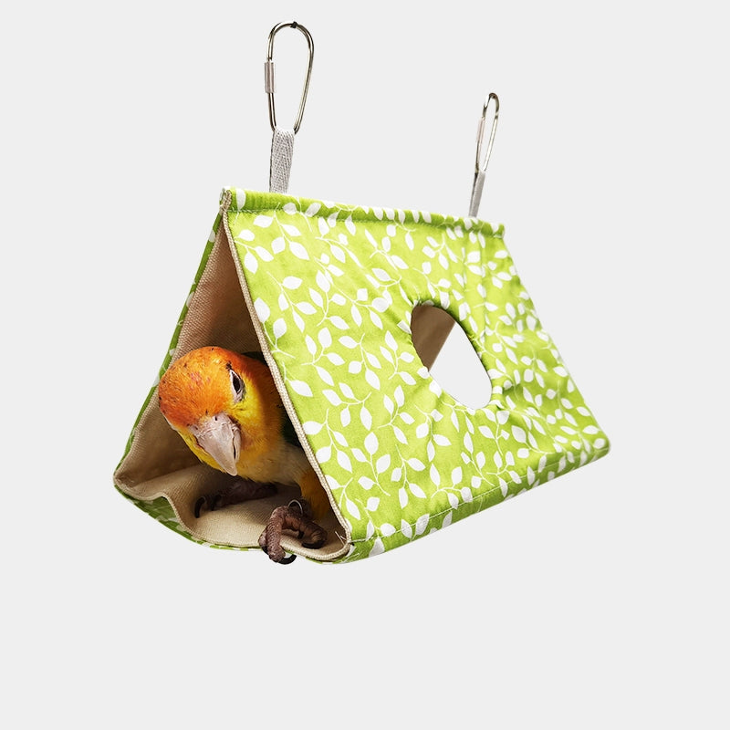 Parrot Spring and Summer Bird Nest Hammock Sunshade 100% Cotton Canvas Hanging Swing Bird Cage Supplies Tiger Skin Peony Mysterious Style