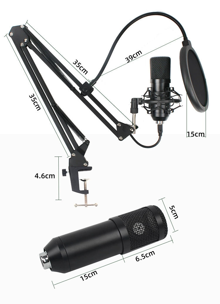 High Sampling Rate USB Microphone Computer Game Recording Bm700 Capacitance Mic Suit 192KHz/24bit