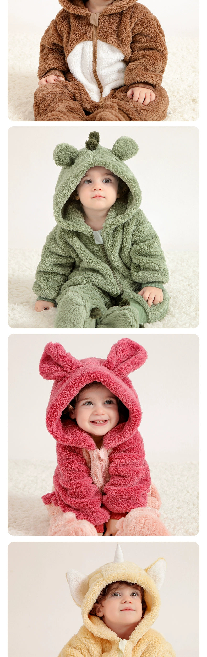 European Pregnant Woman and Baby Autumn and Winter Clothes Baby Going out Cotton-Padded Clothes Thickened Warm Jumpsuit Cute Double-Sided Velvet Outwear Romper