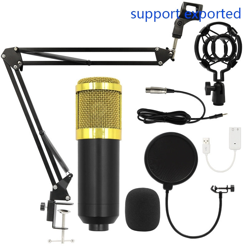 Bm800 Condenser Microphone + V8 Sound Card Computer Recordin