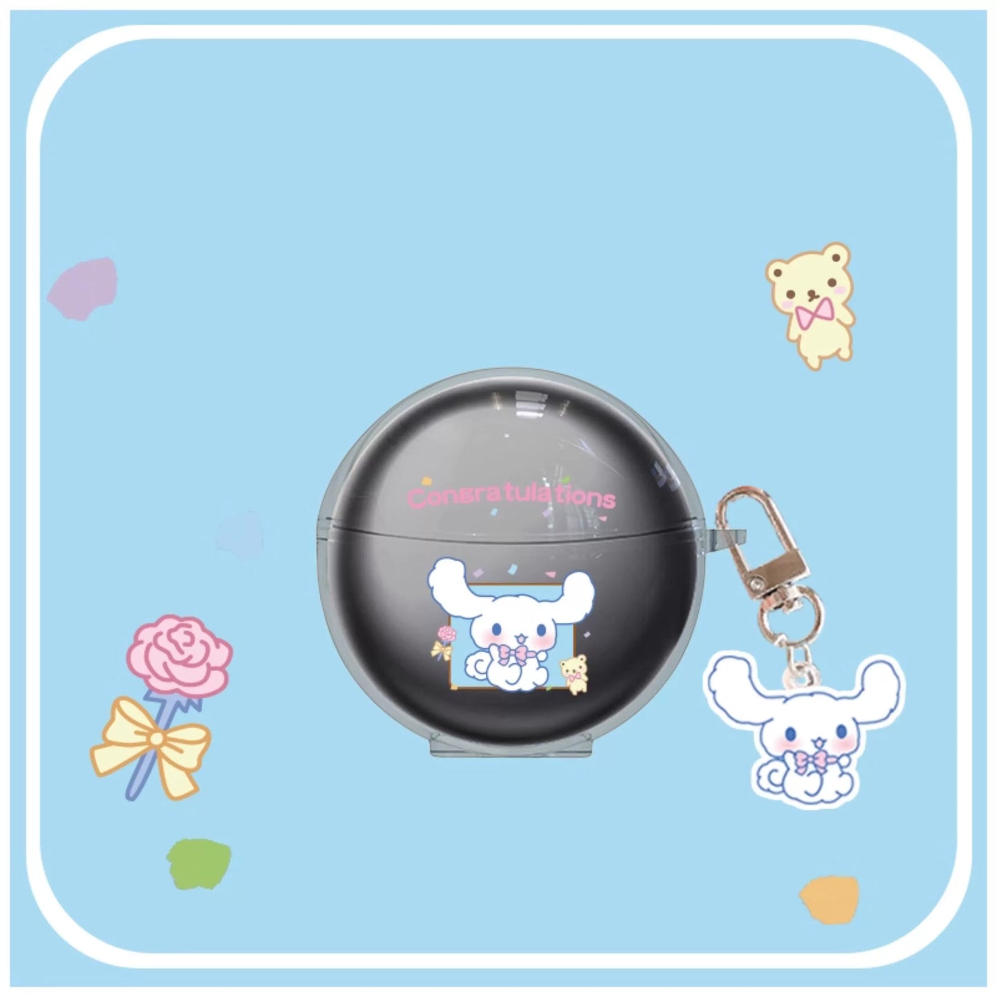 S6s Ultra Protective Case for Sanag Serena Small Nebula S6s Bluetooth Headphone Case New Arrival S6spro Transparent Silicone Earphone Case Pro Drop-Resistant Soft Case Cartoon Cute Female