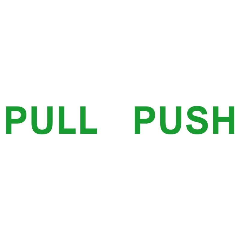Minimalist Sliding Logo Sticker Fashion English Pull Push Clothing Store Mall Sliding Door Glass Paster