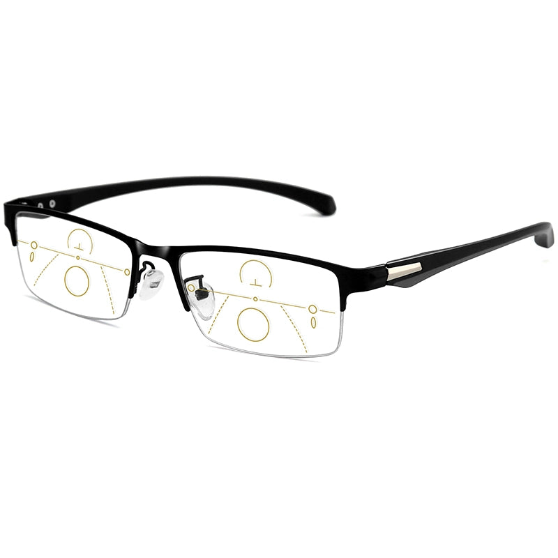 Reading Glasses Men's Automatic Adjustment Degree Intelligent Zoom Dual-Use HD Middle-Aged and Elderly Anti-blue Light Presbyopic Glasses