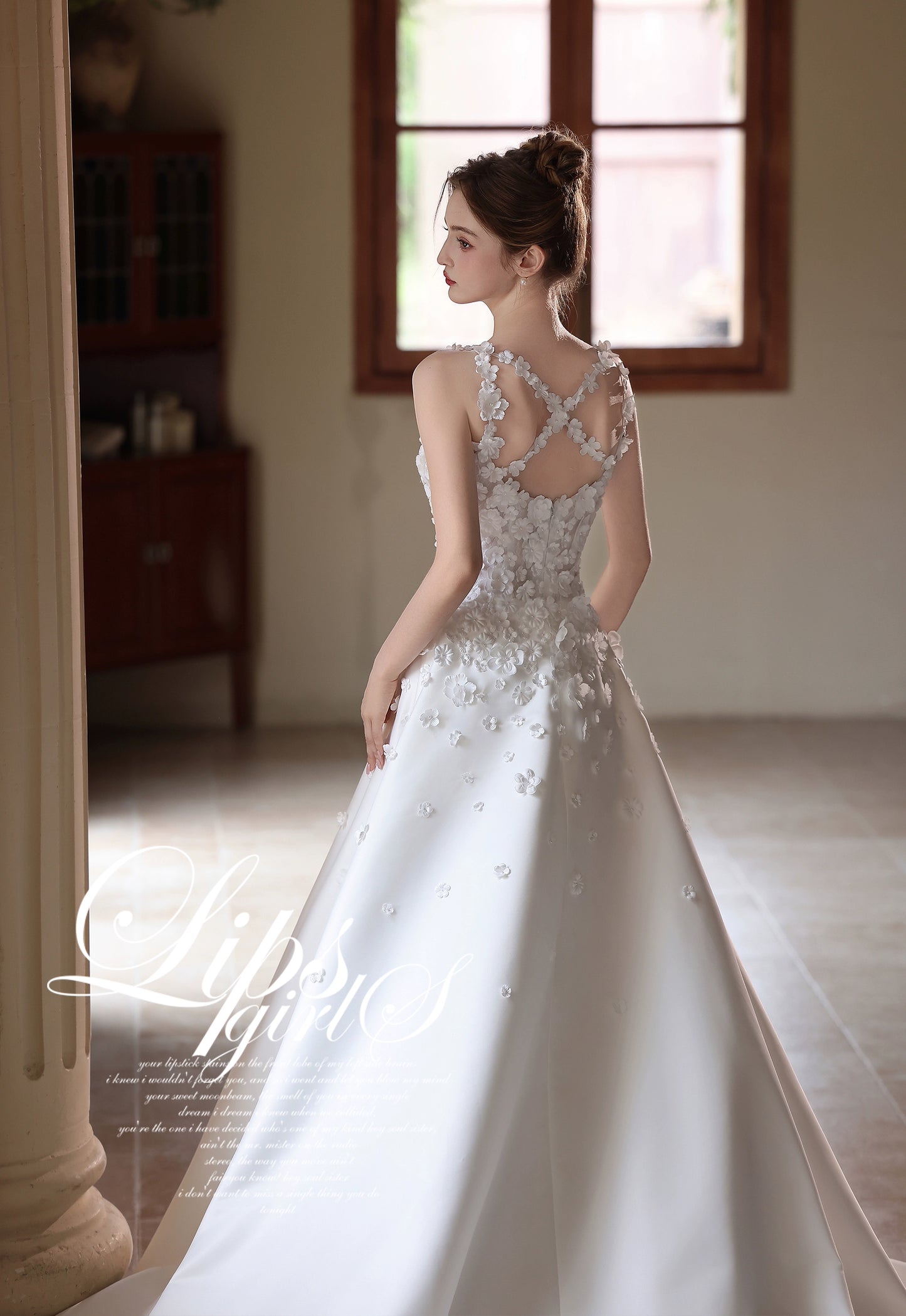 odelia "Mysterious Garden" 2025 New arrival Light Weddings Bride Gauze French Satin Minimalist Light