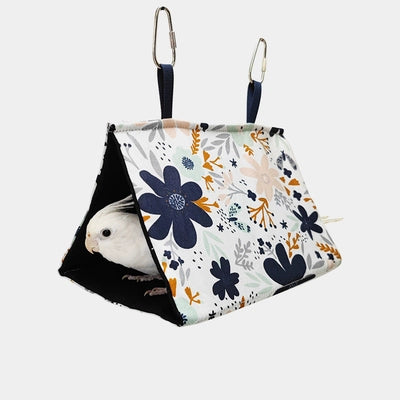 Parrot Spring and Summer Bird Nest Hammock Sunshade 100% Cotton Canvas Hanging Swing Bird Cage Supplies Tiger Skin Peony Mysterious Style