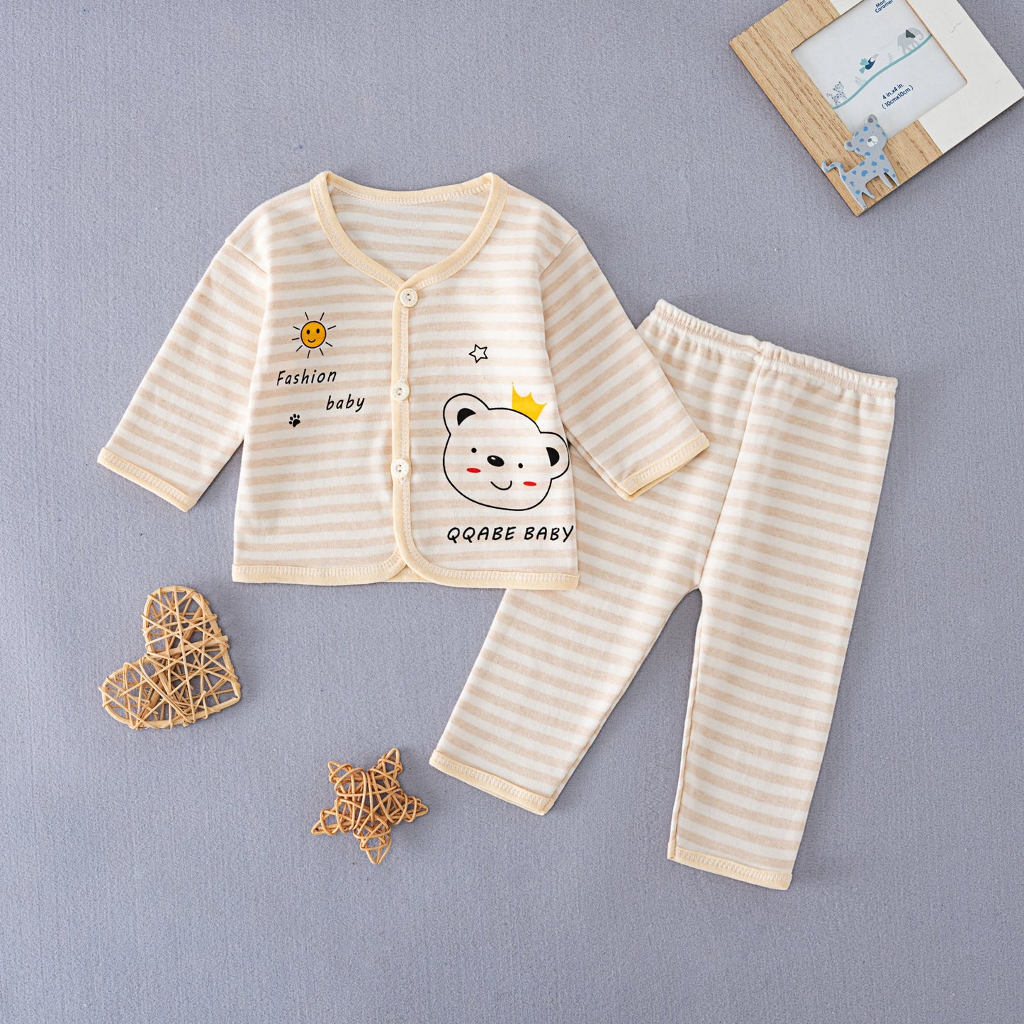 Gown Newborn Clothes 0-3 Months 6 Baby Cotton Underwear Summer Thin Newborn Baby Suit Spring & Fall