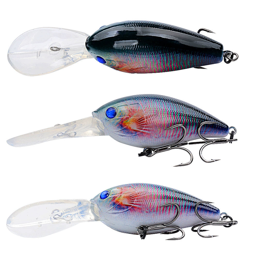 10 Cm12.5 G Long Tongue Small Fat Man Lure Lure Super Far Throw Topmouth Culter Mackerel Grouper Bait Diving 3-5m