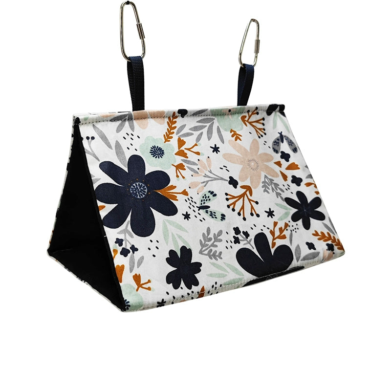 Parrot Spring and Summer Bird Nest Hammock Sunshade 100% Cotton Canvas Hanging Swing Bird Cage Supplies Tiger Skin Peony Mysterious Style