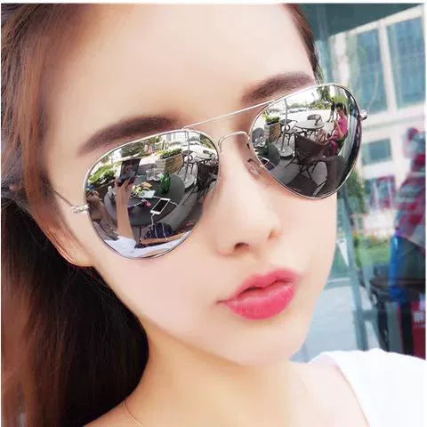 Classic Fashion Men's and Women's Colorful Sunglasses Retro Pilot Glasses Toad Metal Sunglasses