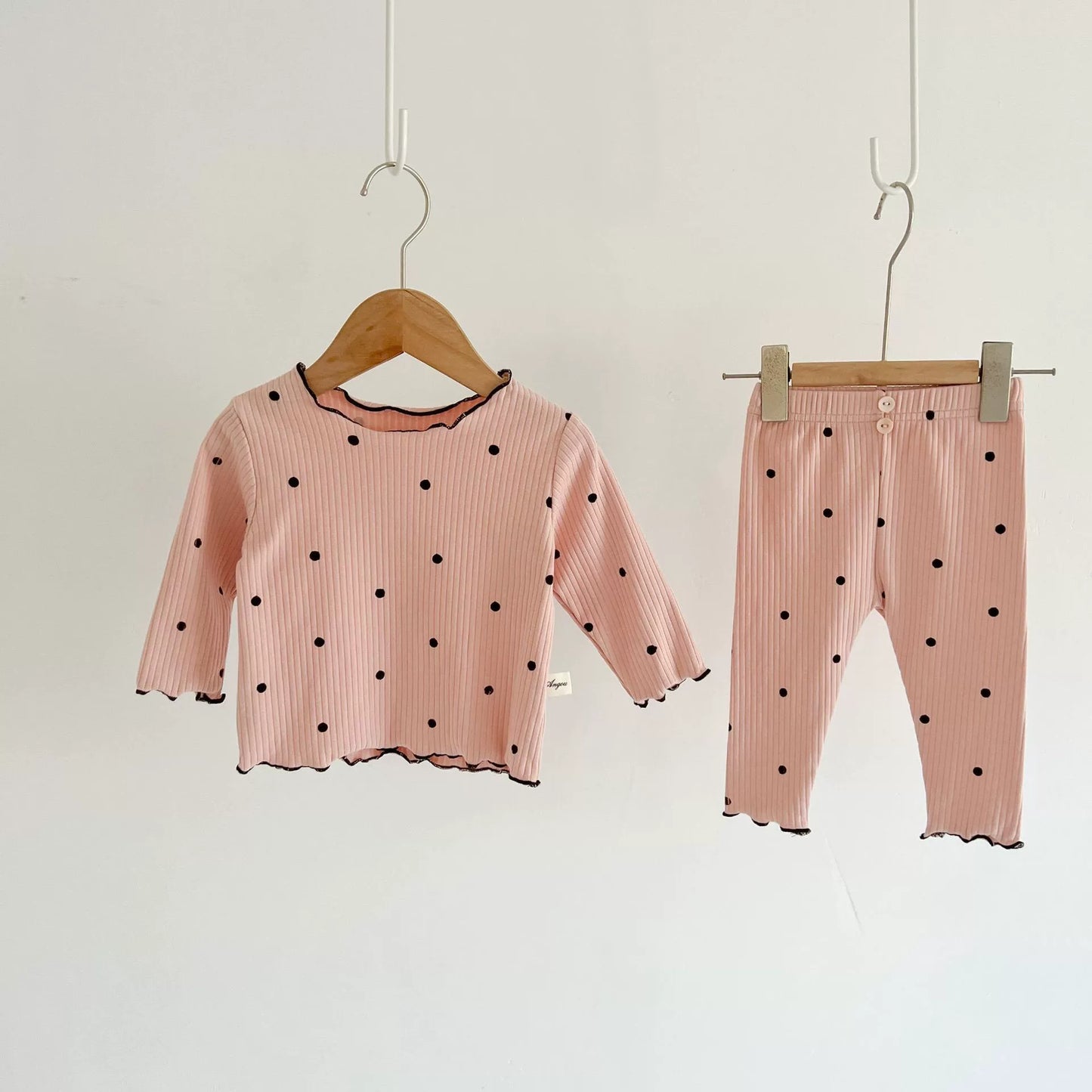 Baby Girls' Cotton Spring and Autumn Base Homewear Suit