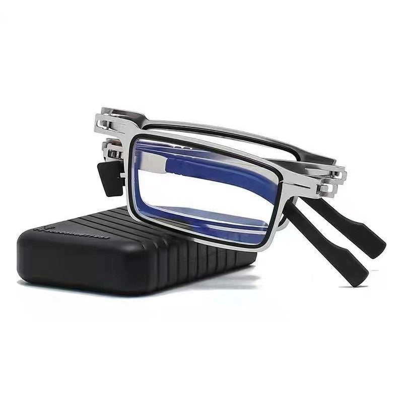 New Arrival Ultra Light Anti Blue-Ray Foldable Reading Glasses Men and Women Hd Portable Presbyopic Glasses Can Stick Mobile Phone Fashion Glasses