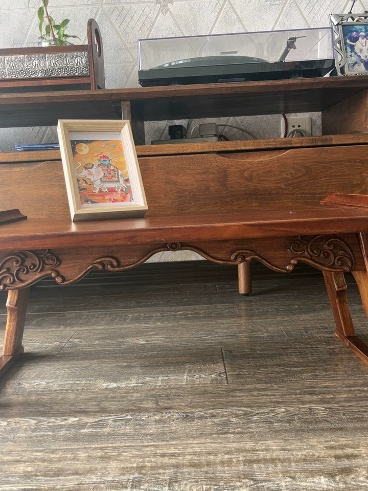 Wooden Tatami Bed, Wooden Bay Window Coffee Table, Foldable Window Seat Desk, Balcony Tea Table, Wooden Window Sill Table