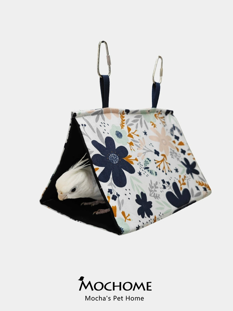 Flowers Summer Bird Nest 100% Cotton Canvas House Parrot