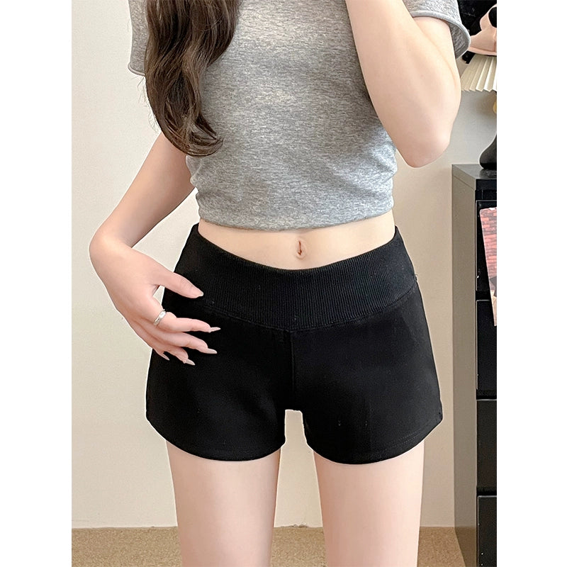 Red American Style Sexy shorts Women's Summer New arrival high waist Slim Looking Yoga Pants Casual Sports Hip Low Waist Hot Pants