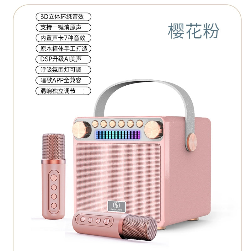 Family KTV Microphone Audio All-in-One Machine Karaoke For Home Singing TV WeSing Wireless Microphone