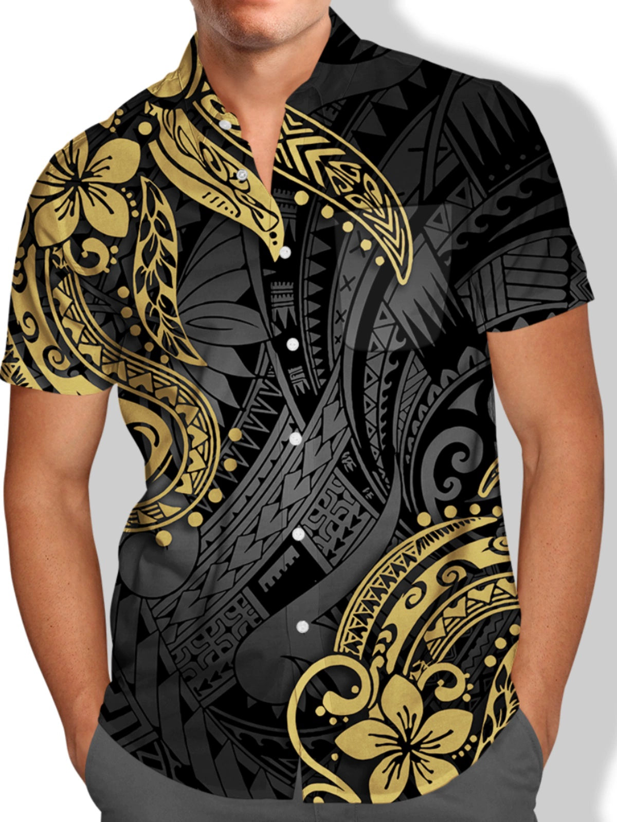 3D Digital Printed Short Sleeve Shirt Men's 3D Digital Print Short Sleeve Shirt