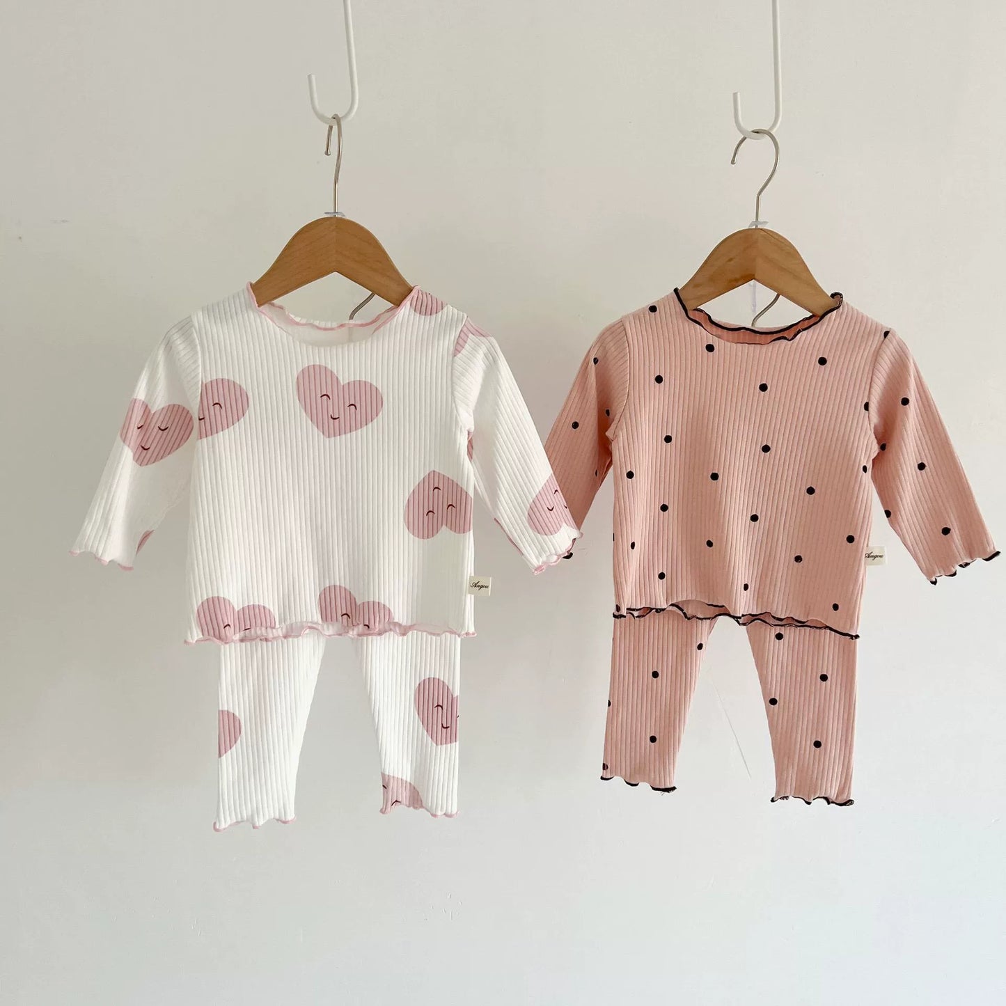 Baby Girls' Cotton Spring and Autumn Base Homewear Suit