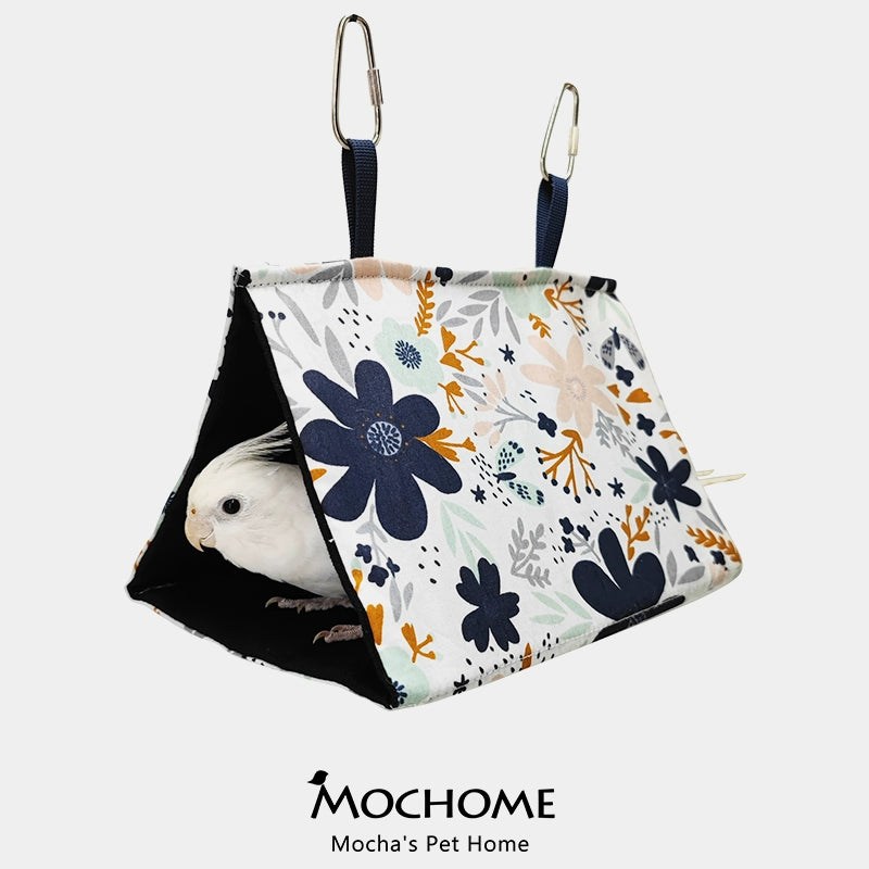 Flowers Summer Bird Nest 100% Cotton Canvas House Parrot