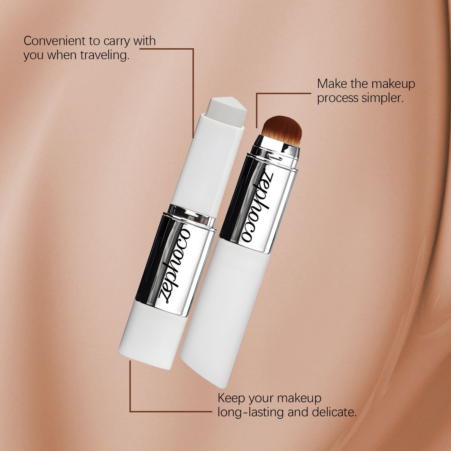2-in-1 Color-Changing Foundation Stick Liquid Hydrating Matte Concealer Lightweight Moisturizing Brightening Translucent Makeup