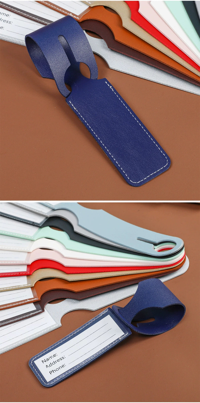 All-in-One Thickened Pu Luggage Tag Bags Anti-Lost Consignment Listing Signboard Travel Tag Printed Custom Logo