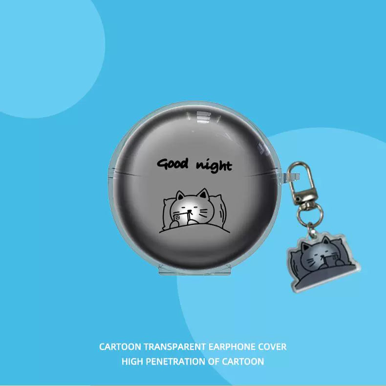 S6s Ultra Protective Case for Sanag Serena Small Nebula S6s Bluetooth Headphone Case New Arrival S6spro Transparent Silicone Earphone Case Pro Drop-Resistant Soft Case Cartoon Cute Female