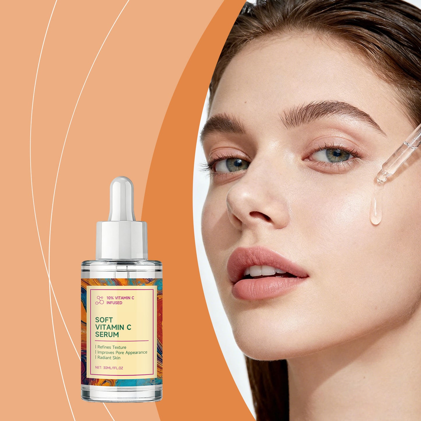 Vitamin C Serum Revitalizing Brightening Shrink Pores Hydrating Smoothing Firming Fade Fine Lines Stabilizing Repair Dull Serum