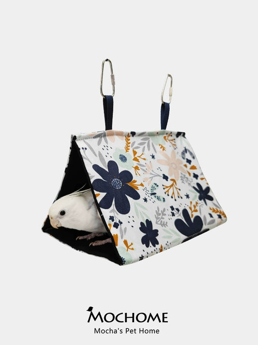 Flowers Summer Bird Nest 100% Cotton Canvas House Parrot