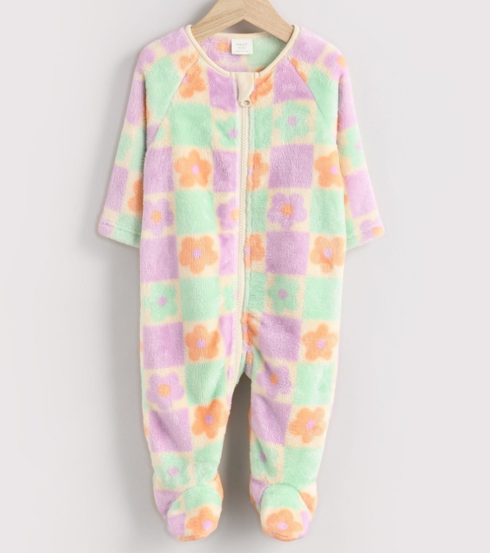 In Stock British next New Arrival Baby Fall and Winter Thick Coral Fleece Knitting Jumpsuit Romper Fleece-lined Jumpsuit Pajamas