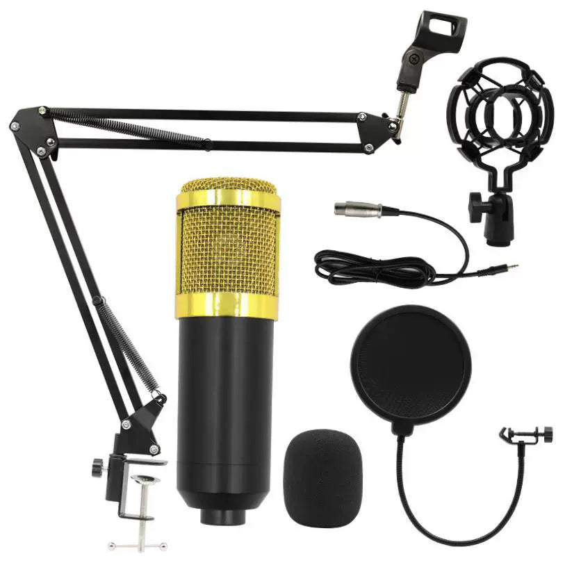 Bm800 Condenser Microphone + V8 Sound Card Computer Recordin