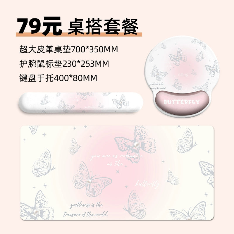 Cut Out Butterfly Mouse Pad Oversized Girl Good-looking Office Desk Mat Computer Keyboard Mat Classy Mouse Pad