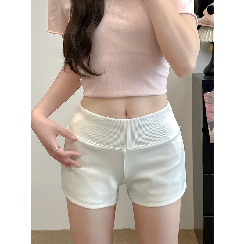 Red American Style Sexy shorts Women's Summer New arrival high waist Slim Looking Yoga Pants Casual Sports Hip Low Waist Hot Pants