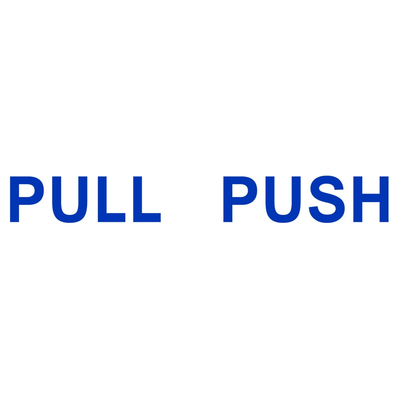 Minimalist Sliding Logo Sticker Fashion English Pull Push Clothing Store Mall Sliding Door Glass Paster