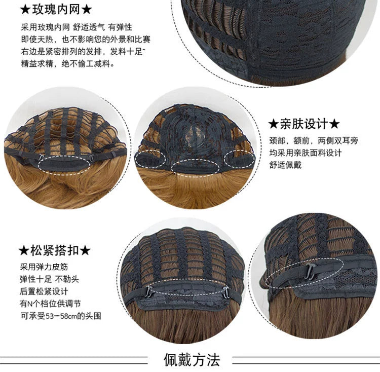 Xiuqin Family Sakamoto Daily Days Big Buddha Cos Wig Black Qi Broken Bangs Long Straight 80cm Clothes